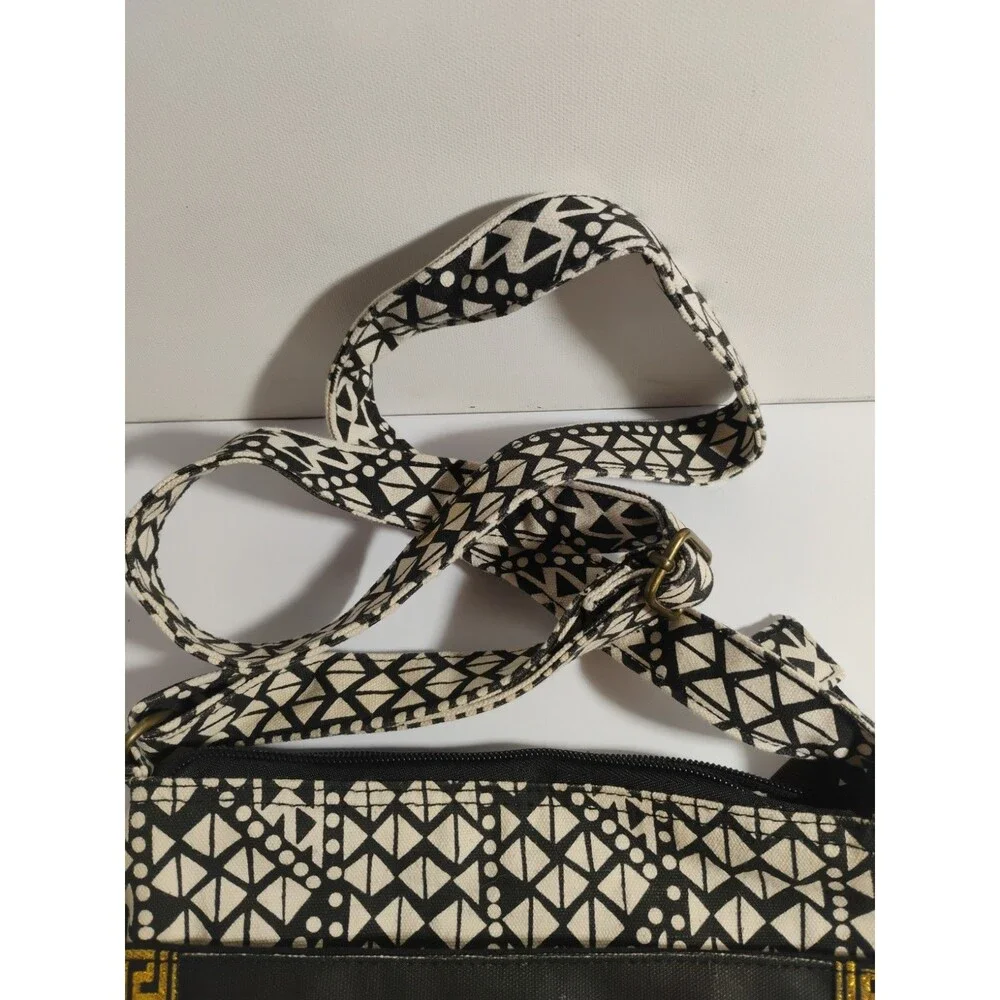 Laurel Burch Crossbody Canvas Bag Cats Zip Top Purse Handbag